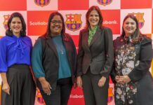 De izquierda a derecha, Margaret Mora, Marondy Santos, Anna Krohn y Paola Senior